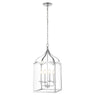 Ruth 4-light Traditional Classic Lantern Metal/Glass LED Pendant