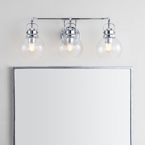Shirley 3-Light Metal/Seeded Glass Vanity Light