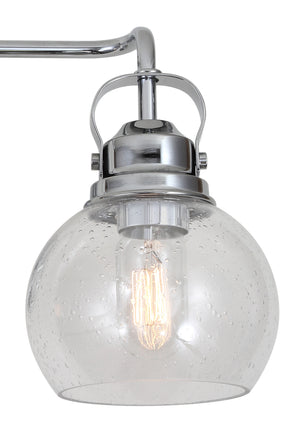 Shirley 4-Light Metal/Seeded Glass Vanity Light