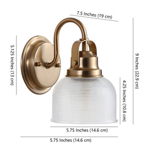 Virginia 1-Light Metal/Glass LED Vanity Light