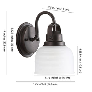Virginia 1-Light Metal/Glass LED Vanity Light