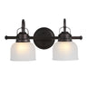 Virginia 2-Light Metal/Glass LED Vanity Light