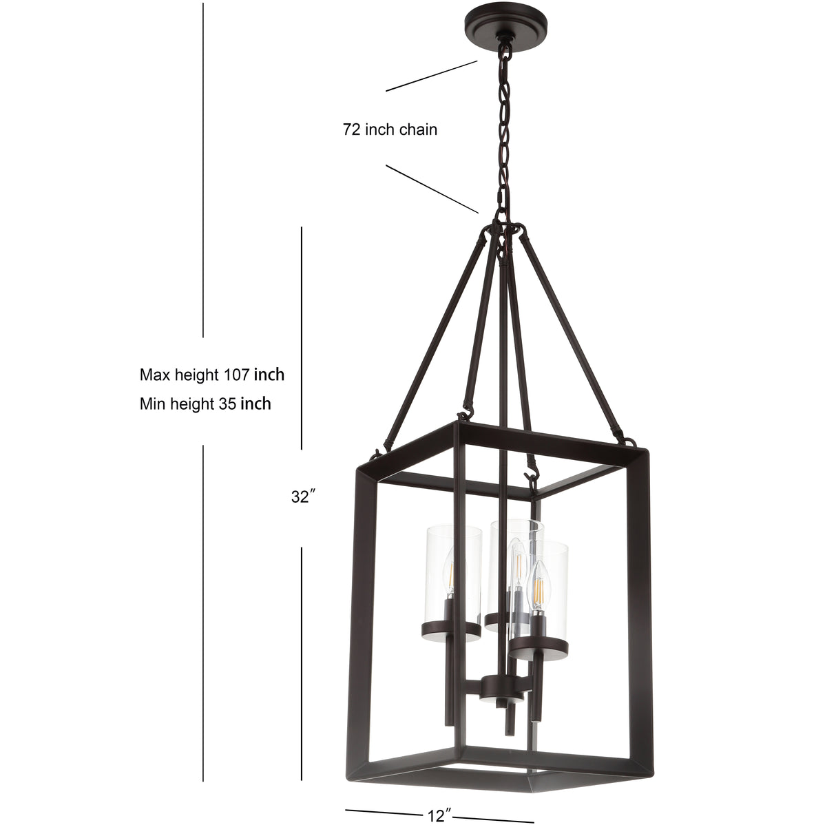 Anna 3-light Metal/Glass LED Pendant