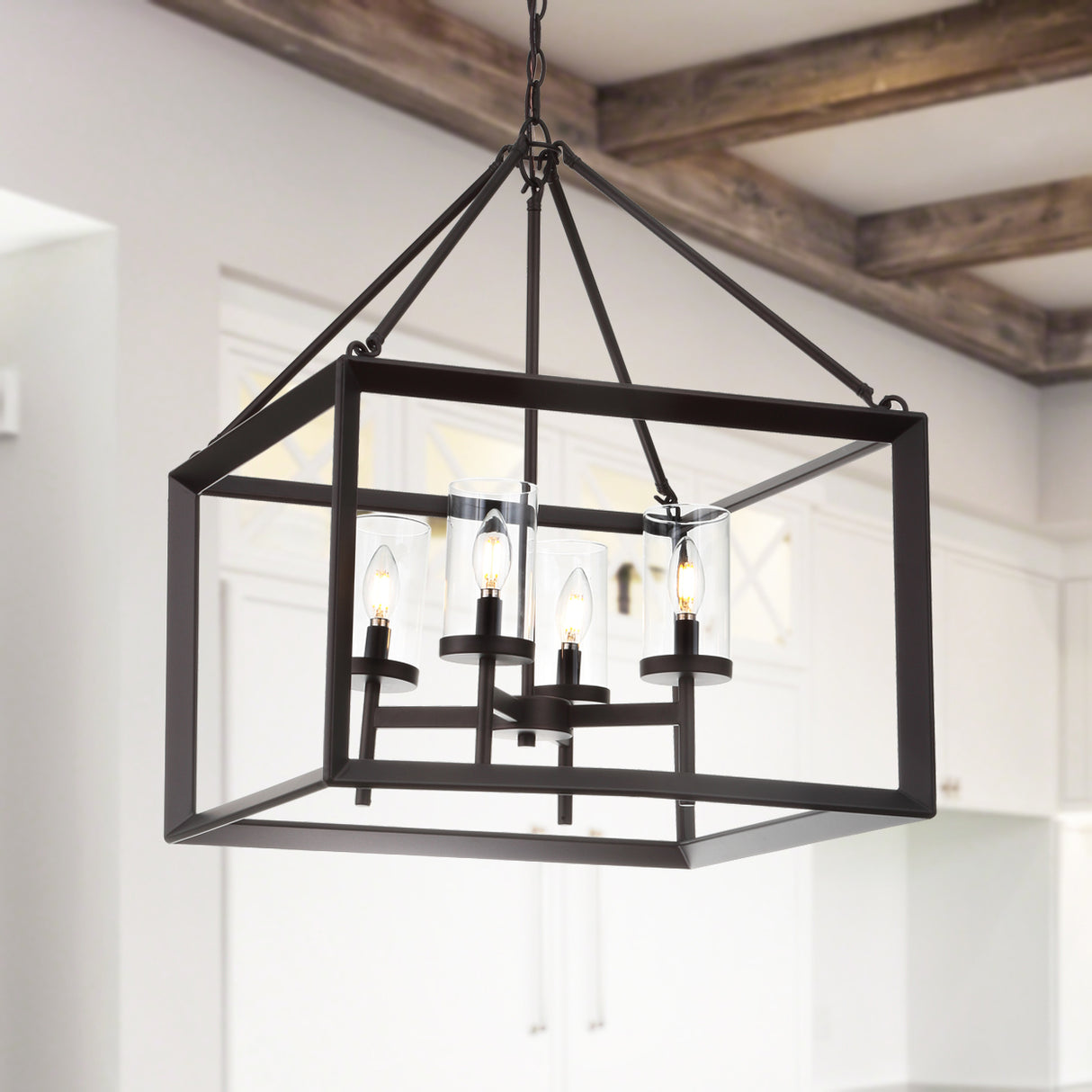 Anna 4-light Metal/Glass LED Pendant