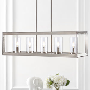 Anna Linear 5-light Metal/Glass LED Pendant