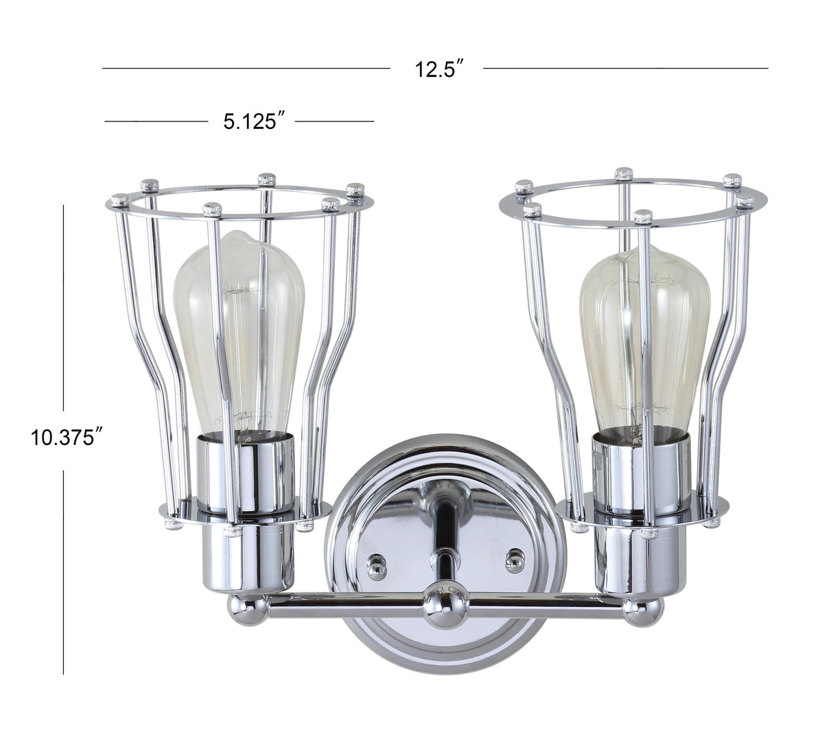 Evelyn 2-light Metal Vanity Light