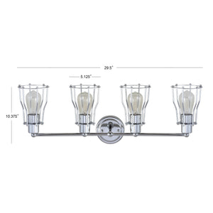 Evelyn 4-light Metal Vanity Light