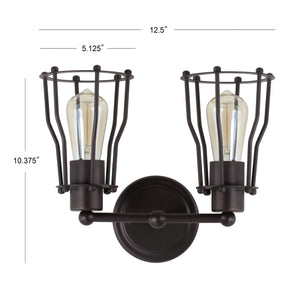 Florence 2-light Metal Vanity Light
