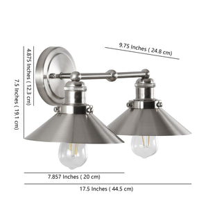 July 2-light Metal Vanity Light