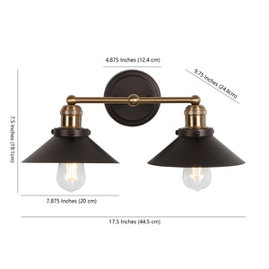 July 2-light Metal Vanity Light