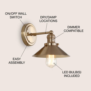 July Metal Shade Sconce