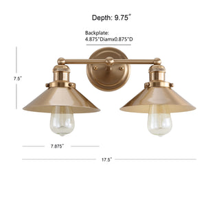 July 2-light Metal Vanity Light