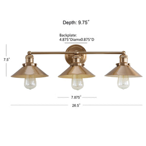 July 3-light Metal Vanity Light