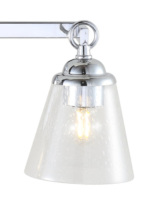 Marion 4-Light Hurricane Metal/Seeded Glass LED Vanity Light