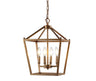 Pagoda 4-Bulb Lantern Metal LED Pendant