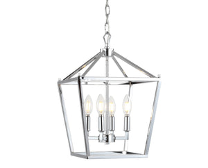 Pagoda 4-Bulb Lantern Metal LED Pendant