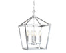 Pagoda 4-Bulb Lantern Metal LED Pendant