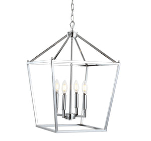 Pagoda 4-Bulb Lantern Metal LED Pendant