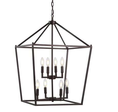 Pagoda-8-Bulb-Lantern-Metal-LED-Pendant-Pendants