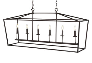 Pagoda-Linear-6-Bulb-Lantern-Metal-LED-Pendant-Pendants