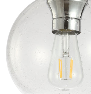 Atlas Metal/Seeded Glass LED Flush Mount