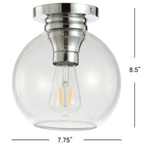 Atlas Metal/Seeded Glass LED Flush Mount