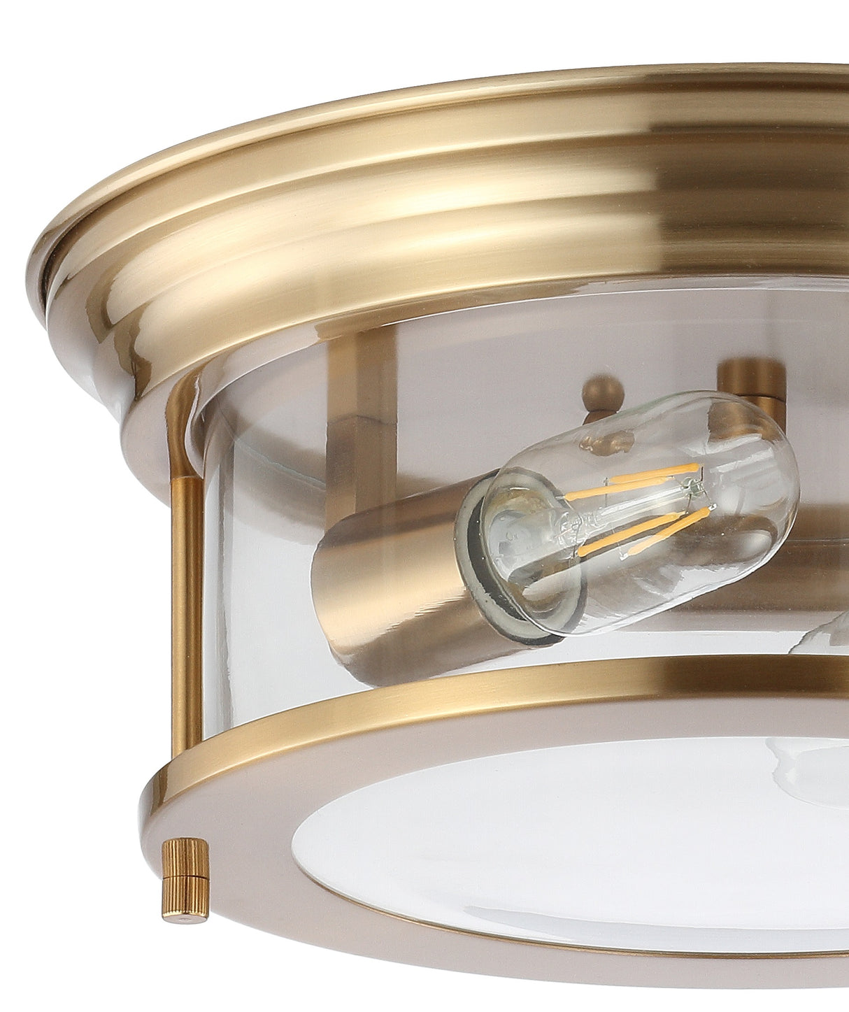 Lauren 2-Light Metal/Glass LED Flush Mount