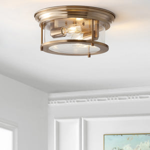 Lauren 2-Light Metal/Glass LED Flush Mount