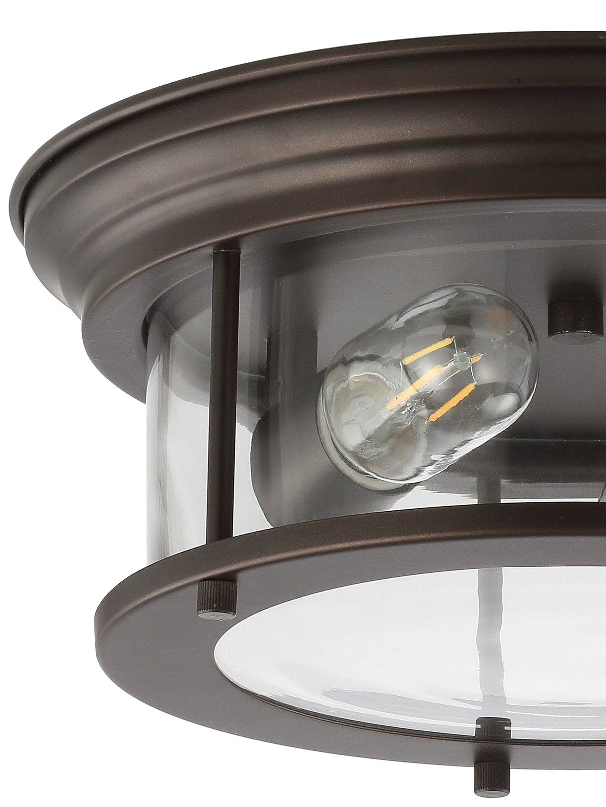 Lauren 2-Light Metal/Glass LED Flush Mount