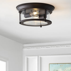 Lauren 2-Light Metal/Glass LED Flush Mount