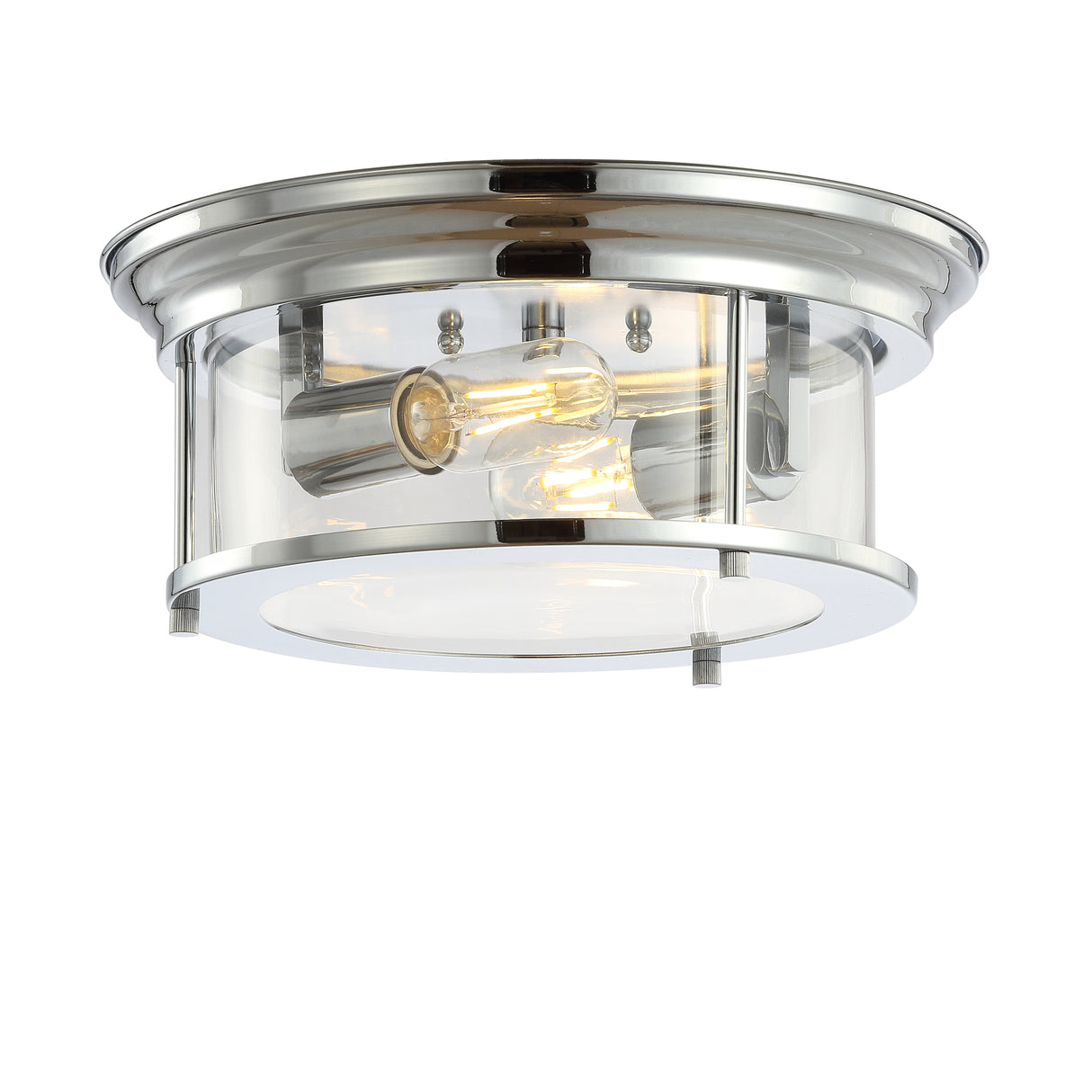 Lauren 2-Light Metal/Glass LED Flush Mount