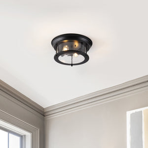 Lauren 2-Light Metal/Glass LED Flush Mount