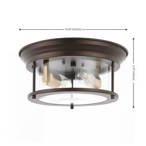 Lauren 2-Light Metal/Glass LED Flush Mount