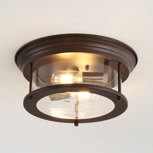 Lauren 2-Light Metal/Glass LED Flush Mount