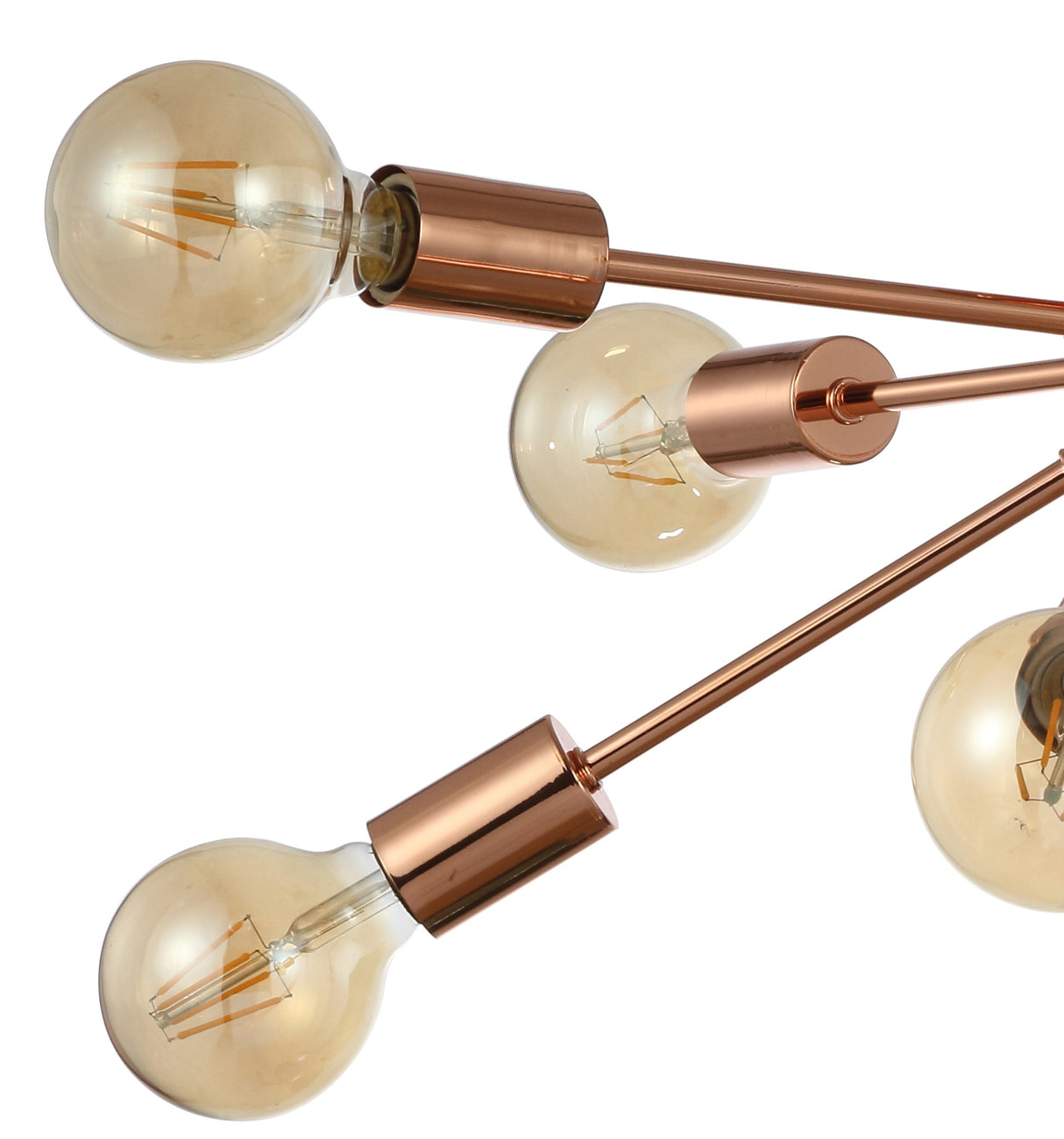 Copper 8-Light Sputnik Metal LED Flush-Mount