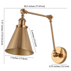 Rover Adjustable Classic Glam Arm Metal LED Wall Sconce