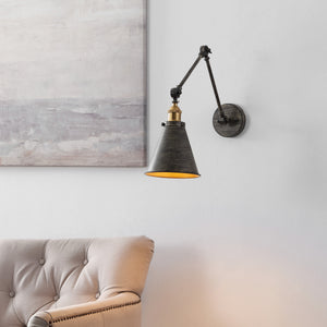 Rover Classic Industrial Metal Adjustable Arm LED Wall Sconce