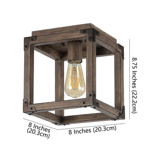 Magnolia Iron Rustic Farmhouse LED Flush Mount
