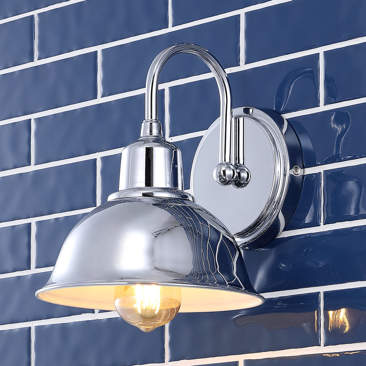 Frisco 1-Light Farmhouse Industrial Iron LED Vanity