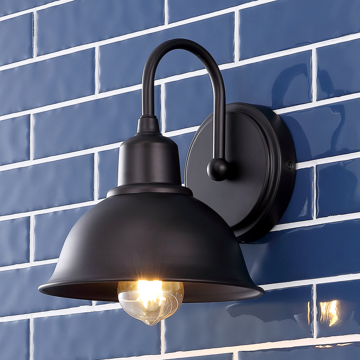 Frisco 1-Light Farmhouse Industrial Iron LED Vanity