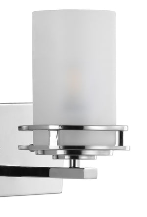 Fairfax 1-Light Metal/Frosted Glass Contemporary Glam LED Vanity Light