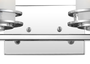 Fairfax 2-Light Metal/Frosted Glass Contemporary Glam LED Vanity Light