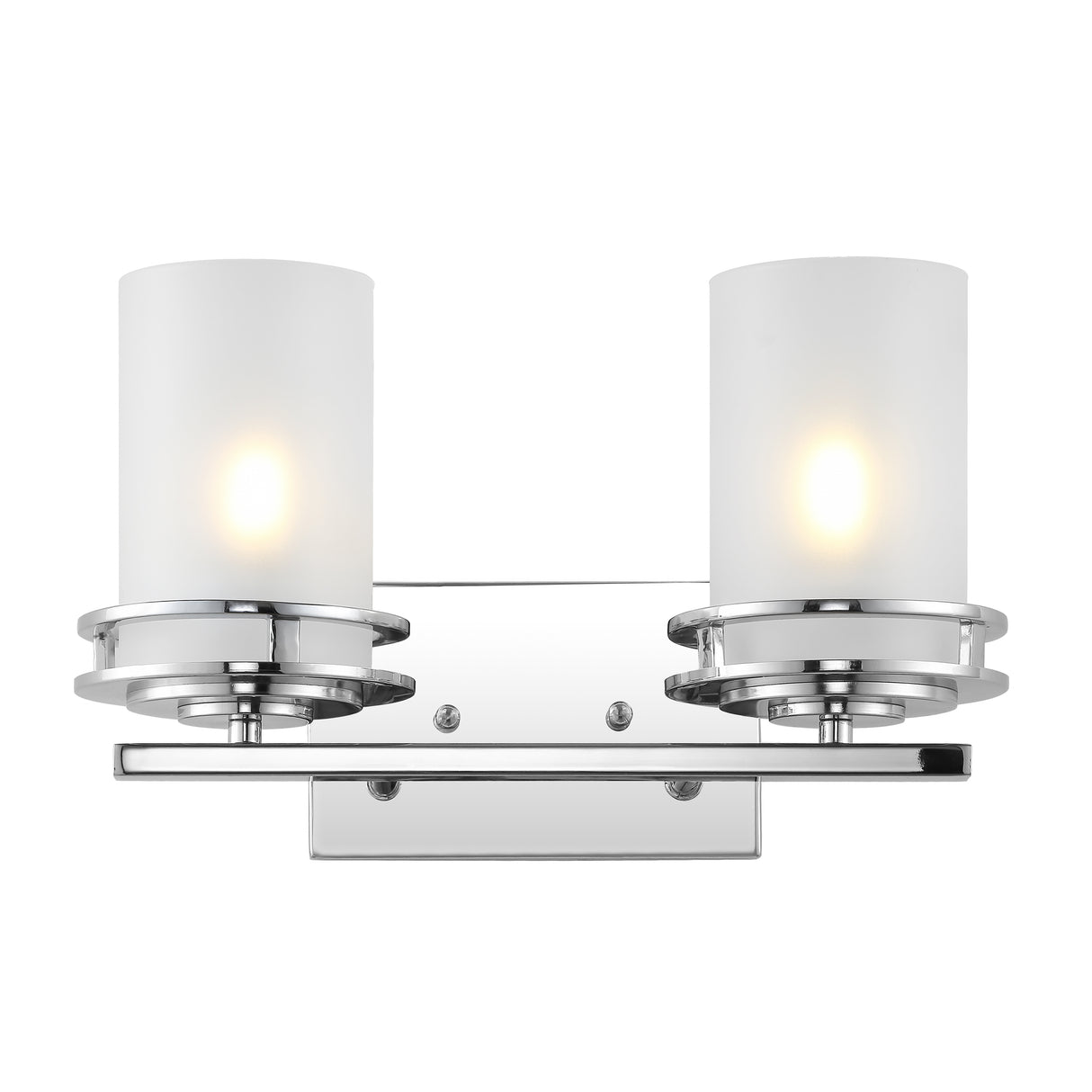 Fairfax-2-Light-Metal/Frosted-Glass-Contemporary-Glam-LED-Vanity-Light-Bathroom-Vanity-Lights