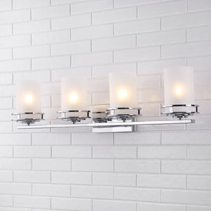 Fairfax-4-Light-Metal/Frosted-Glass-Contemporary-Glam-LED-Vanity-Light-Bathroom-Vanity-Lights