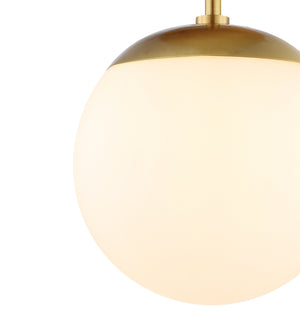 Marcel Mid-Century Bohemian Iron/Frosted Glass LED Semi Flush Mount