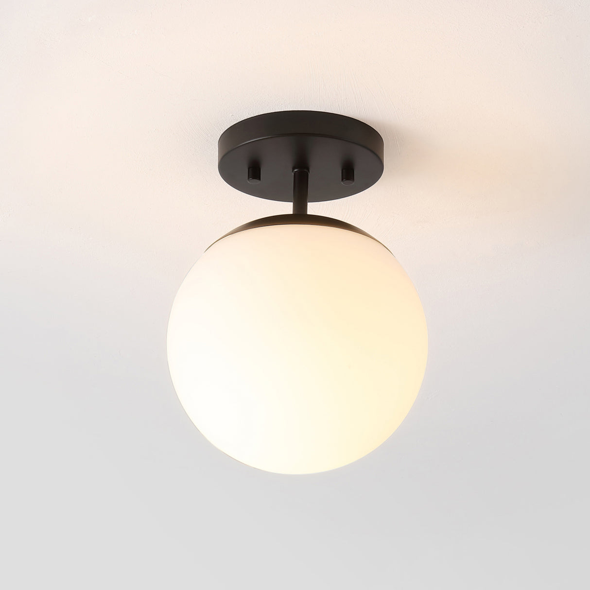 Marcel-1-light-bohemian-farmhouse-iron/frosted-glass-led-semi-flush-mount-Outdoor-Lighting