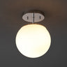 Marcel 1-light bohemian farmhouse iron/frosted glass led semi flush mount