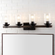 Bungalow-4-Light-Iron/Seeded-Glass-Rustic-Farmhouse-LED-Vanity-Light-Bathroom-Vanity-Lights