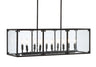 Paysan-Linear-10-Light-Adjustable-Iron/Seeded-Glass-Rustic-Farmhouse-LED-Pendant-Pendants