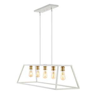 Floyd 5-Light Bohemian Farmhouse Iron Adjustable LED Pendant